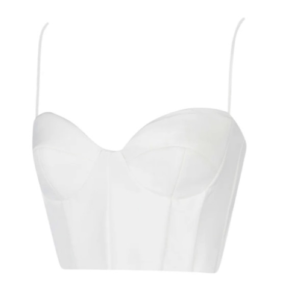 NWT Alieva Carla Crop Structured Crepe Top - Picture 4 of 13